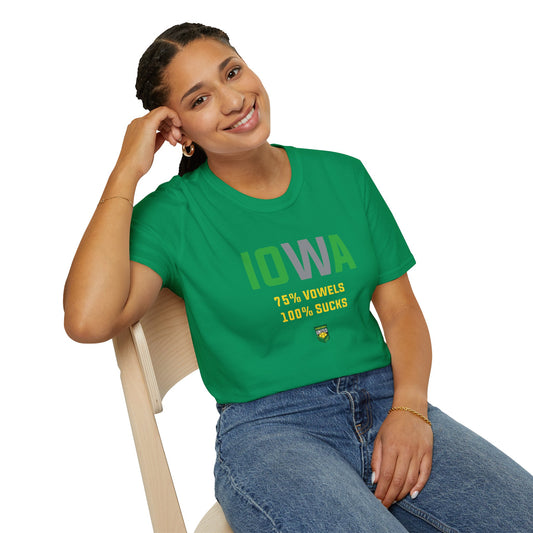 DKCU Iowa Sucks Graphic Unisex Shirt
