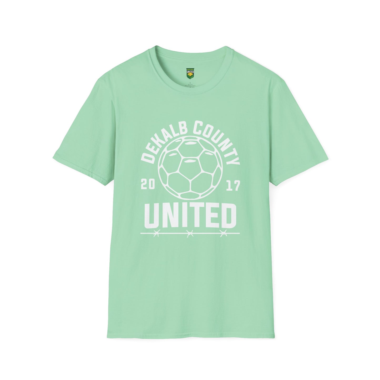 DKCU Soccer Ball Outline Unisex Softstyle T-Shirt