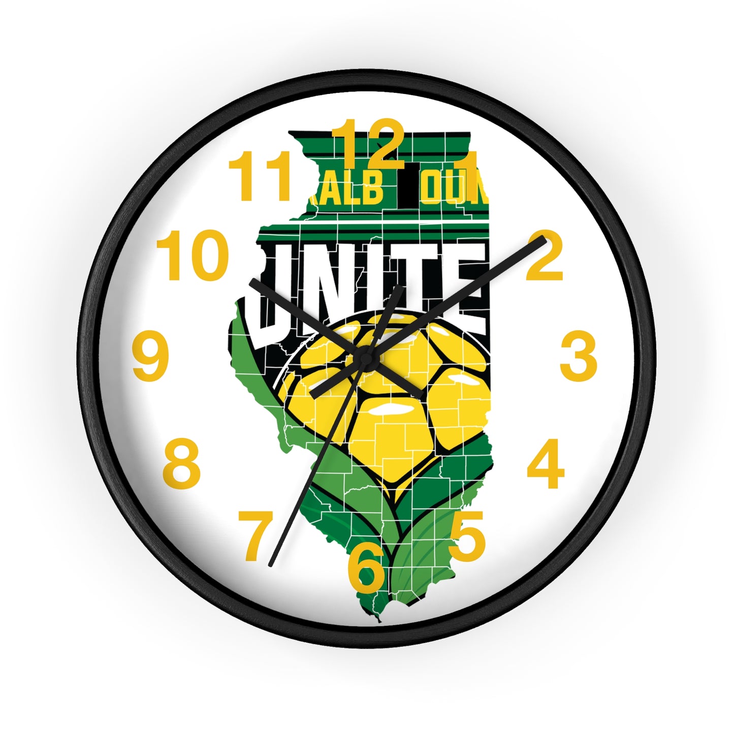 DKCU Illinois Outline Wall Clock