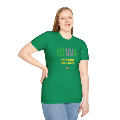 DKCU Iowa Sucks Graphic Unisex Shirt