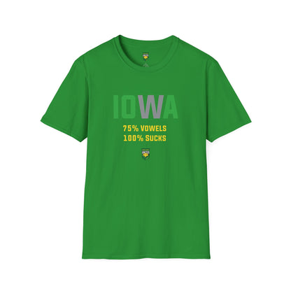 DKCU Iowa Sucks Graphic Unisex Shirt