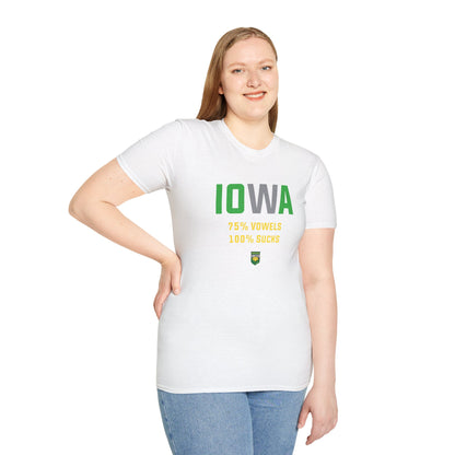 DKCU Iowa Sucks Graphic Unisex Shirt