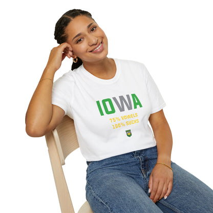 DKCU Iowa Sucks Graphic Unisex Shirt