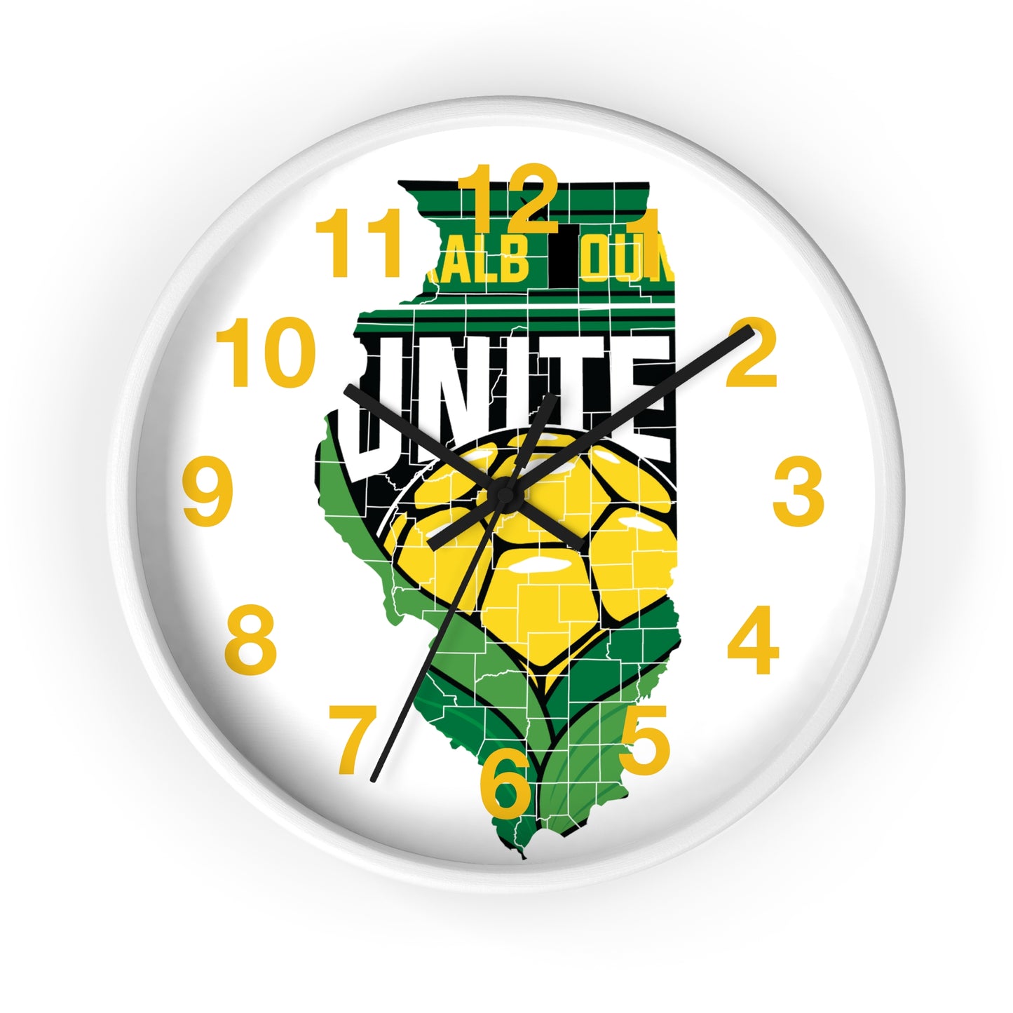 DKCU Illinois Outline Wall Clock